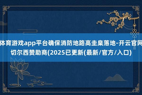 体育游戏app平台确保消防地路高圭臬落地-开云官网切尔西赞助商(2025已更新(最新/官方/入口)