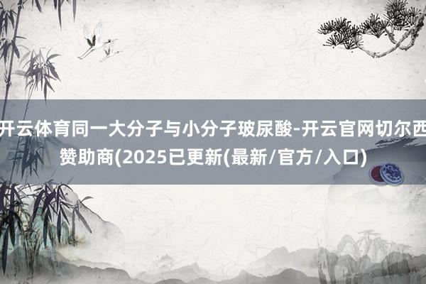 开云体育同一大分子与小分子玻尿酸-开云官网切尔西赞助商(2025已更新(最新/官方/入口)
