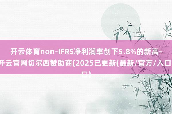 开云体育non-IFRS净利润率创下5.8%的新高-开云官网切尔西赞助商(2025已更新(最新/官方/入口)
