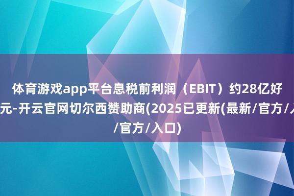 体育游戏app平台息税前利润（EBIT）约28亿好意思元-开云官网切尔西赞助商(2025已更新(最新/官方/入口)