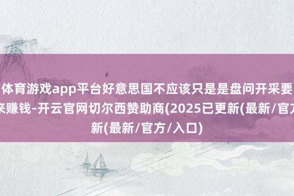 体育游戏app平台好意思国不应该只是是盘问开采要津矿产来赚钱-开云官网切尔西赞助商(2025已更新(最新/官方/入口)