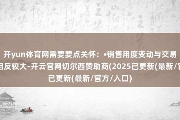 开yun体育网需要要点关怀：•销售用度变动与交易收入变动相反较大-开云官网切尔西赞助商(2025已更新(最新/官方/入口)