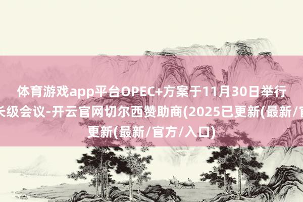 体育游戏app平台OPEC+方案于11月30日举行下一次部长级会议-开云官网切尔西赞助商(2025已更新(最新/官方/入口)