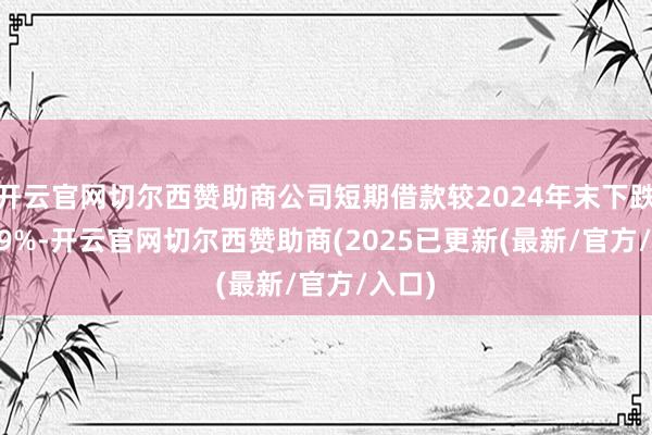 开云官网切尔西赞助商公司短期借款较2024年末下跌15.89%-开云官网切尔西赞助商(2025已更新(最新/官方/入口)