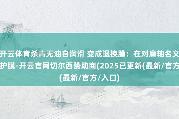 开云体育杀青无油自润滑 变成退换膜：在对磨轴名义变成保护膜-开云官网切尔西赞助商(2025已更新(最新/官方/入口)